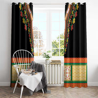 Africa Dashiki Window Curtain Embroidery Neckline Floral Pattern - Wonder Print Shop