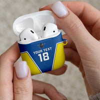Custom West Knights of Yorkshire AirPods Case Skate Hard Hit Harder Blue Version - Wonder Print Shop