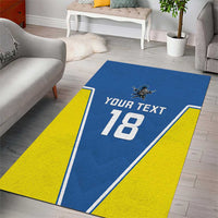 Custom West Knights of Yorkshire Area Rug Skate Hard Hit Harder Blue Version - Wonder Print Shop