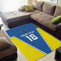 Custom West Knights of Yorkshire Area Rug Skate Hard Hit Harder Blue Version - Wonder Print Shop