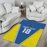 Custom West Knights of Yorkshire Area Rug Skate Hard Hit Harder Blue Version - Wonder Print Shop