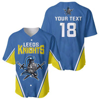 Custom West Knights of Yorkshire Baseball Jersey Skate Hard Hit Harder Blue Version - Wonder Print Shop