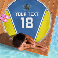 Custom West Knights of Yorkshire Beach Blanket Skate Hard Hit Harder Blue Version - Wonder Print Shop