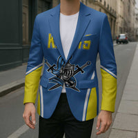 Custom West Knights of Yorkshire Blazer Skate Hard Hit Harder Blue Version - Wonder Print Shop