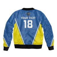 Custom West Knights of Yorkshire Bomber Jacket Skate Hard Hit Harder Blue Version - Wonder Print Shop