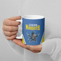 Custom West Knights of Yorkshire Ceramic Mug Skate Hard Hit Harder Blue Version - Wonder Print Shop