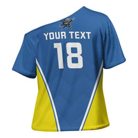 Custom West Knights of Yorkshire Cross Shoulder Shirt Skate Hard Hit Harder Blue Version - Wonder Print Shop