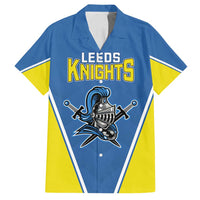 Custom West Knights of Yorkshire Family Matching Off Shoulder Maxi Dress and Hawaiian Shirt Skate Hard Hit Harder Blue Version - Wonder Print Shop