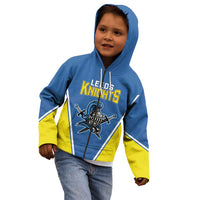 Custom West Knights of Yorkshire Kid Hoodie Skate Hard Hit Harder Blue Version - Wonder Print Shop