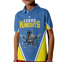 Custom West Knights of Yorkshire Kid Polo Shirt Skate Hard Hit Harder Blue Version - Wonder Print Shop
