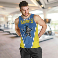 Custom West Knights of Yorkshire Men Tank Top Skate Hard Hit Harder Blue Version - Wonder Print Shop