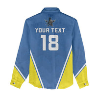 Custom West Knights of Yorkshire Women Casual Shirt Skate Hard Hit Harder Blue Version - Wonder Print Shop