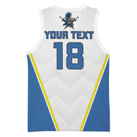 Custom West Knights of Yorkshire Basketball Jersey Skate Hard Hit Harder White Version - Wonder Print Shop
