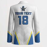 Custom West Knights of Yorkshire Blazer Skate Hard Hit Harder White Version - Wonder Print Shop