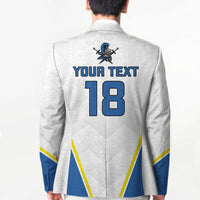 Custom West Knights of Yorkshire Blazer Skate Hard Hit Harder White Version - Wonder Print Shop