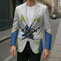Custom West Knights of Yorkshire Blazer Skate Hard Hit Harder White Version - Wonder Print Shop