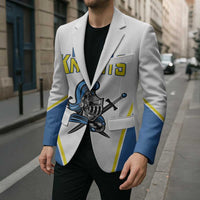 Custom West Knights of Yorkshire Blazer Skate Hard Hit Harder White Version - Wonder Print Shop
