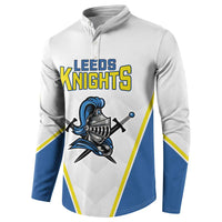 Custom West Knights of Yorkshire Button Sweatshirt Skate Hard Hit Harder White Version - Wonder Print Shop