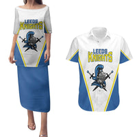 Custom West Knights of Yorkshire Couples Matching Puletasi and Hawaiian Shirt Skate Hard Hit Harder White Version - Wonder Print Shop