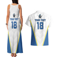 Custom West Knights of Yorkshire Couples Matching Tank Maxi Dress and Hawaiian Shirt Skate Hard Hit Harder White Version - Wonder Print Shop