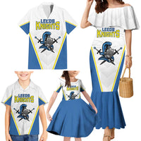 Custom West Knights of Yorkshire Family Matching Mermaid Dress and Hawaiian Shirt Skate Hard Hit Harder White Version - Wonder Print Shop
