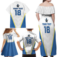 Custom West Knights of Yorkshire Family Matching Off Shoulder Maxi Dress and Hawaiian Shirt Skate Hard Hit Harder White Version - Wonder Print Shop