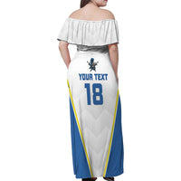 Custom West Knights of Yorkshire Family Matching Off Shoulder Maxi Dress and Hawaiian Shirt Skate Hard Hit Harder White Version - Wonder Print Shop