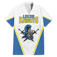 Custom West Knights of Yorkshire Family Matching Short Sleeve Bodycon Dress and Hawaiian Shirt Skate Hard Hit Harder White Version - Wonder Print Shop