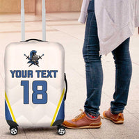 Custom West Knights of Yorkshire Luggage Cover Skate Hard Hit Harder White Version - Wonder Print Shop