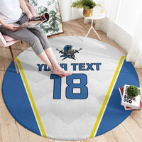 Custom West Knights of Yorkshire Round Carpet Skate Hard Hit Harder White Version - Wonder Print Shop