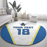 Custom West Knights of Yorkshire Round Carpet Skate Hard Hit Harder White Version - Wonder Print Shop
