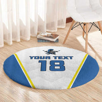 Custom West Knights of Yorkshire Round Carpet Skate Hard Hit Harder White Version - Wonder Print Shop