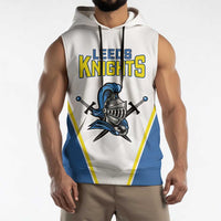 Custom West Knights of Yorkshire Sleeveless Hoodie Skate Hard Hit Harder White Version - Wonder Print Shop