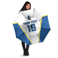 Custom West Knights of Yorkshire Umbrella Skate Hard Hit Harder White Version - Wonder Print Shop