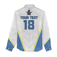 Custom West Knights of Yorkshire Women Casual Shirt Skate Hard Hit Harder White Version - Wonder Print Shop