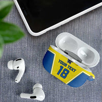 Custom West Knights of Yorkshire AirPods Case Skate Hard Hit Harder Yellow Version - Wonder Print Shop