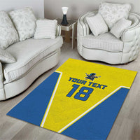 Custom West Knights of Yorkshire Area Rug Skate Hard Hit Harder Yellow Version - Wonder Print Shop
