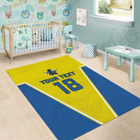 Custom West Knights of Yorkshire Area Rug Skate Hard Hit Harder Yellow Version - Wonder Print Shop