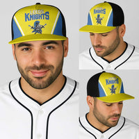 West Knights of Yorkshire Baseball Net Cap Skate Hard Hit Harder Yellow Version - Wonder Print Shop