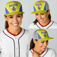 West Knights of Yorkshire Baseball Net Cap Skate Hard Hit Harder Yellow Version - Wonder Print Shop