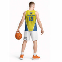 Custom West Knights of Yorkshire Basketball Jersey Skate Hard Hit Harder Yellow Version - Wonder Print Shop