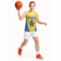 Custom West Knights of Yorkshire Basketball Jersey Skate Hard Hit Harder Yellow Version - Wonder Print Shop