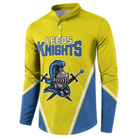 Custom West Knights of Yorkshire Button Sweatshirt Skate Hard Hit Harder Yellow Version - Wonder Print Shop