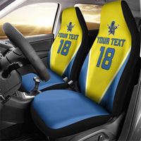 Custom West Knights of Yorkshire Car Seat Cover Skate Hard Hit Harder Yellow Version - Wonder Print Shop