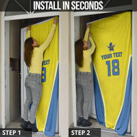 Custom West Knights of Yorkshire Door Cover Skate Hard Hit Harder Yellow Version - Wonder Print Shop