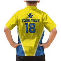Custom West Knights of Yorkshire Family Matching Mermaid Dress and Hawaiian Shirt Skate Hard Hit Harder Yellow Version - Wonder Print Shop