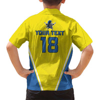 Custom West Knights of Yorkshire Family Matching Short Sleeve Bodycon Dress and Hawaiian Shirt Skate Hard Hit Harder Yellow Version - Wonder Print Shop