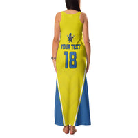 Custom West Knights of Yorkshire Family Matching Tank Maxi Dress and Hawaiian Shirt Skate Hard Hit Harder Yellow Version - Wonder Print Shop