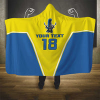 Custom West Knights of Yorkshire Hooded Blanket Skate Hard Hit Harder Yellow Version - Wonder Print Shop