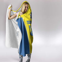 Custom West Knights of Yorkshire Hooded Blanket Skate Hard Hit Harder Yellow Version - Wonder Print Shop